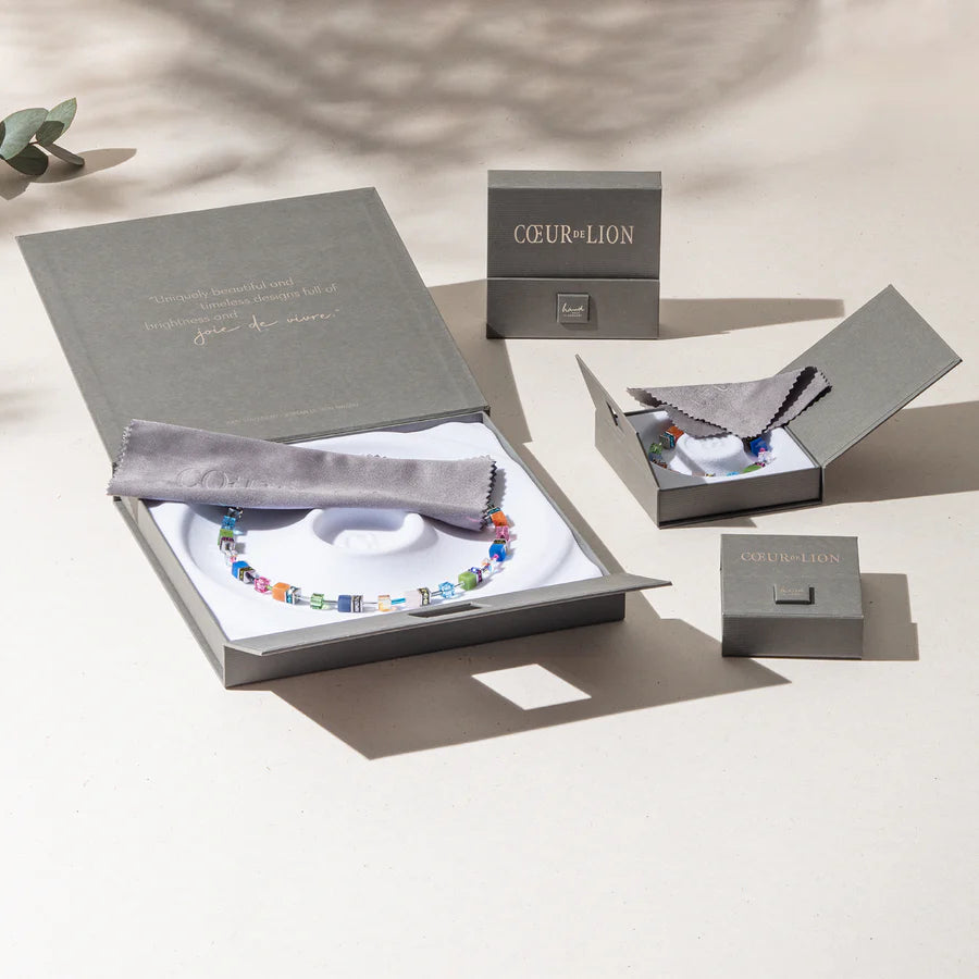 Earrings Hoop Cube Fusion Charm Silver-Ocean